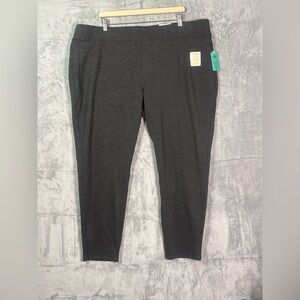 NWT New St. John’s Bay Charcoal Gray Comfort Stretch Mid Rise Legging Size 3X